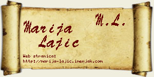 Marija Lajić vizit kartica